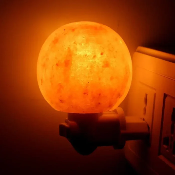 Lampe ronde à sel blanche chaude