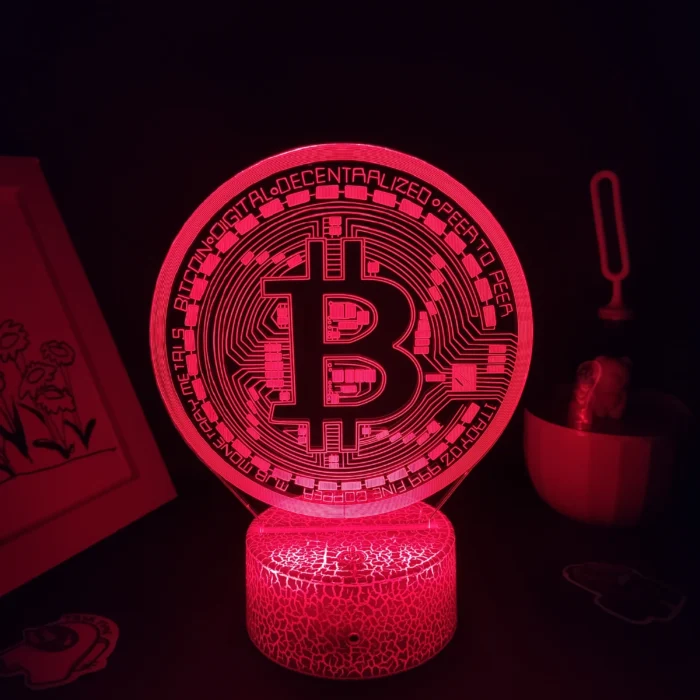 Lampe 3d Bitcoin RVB