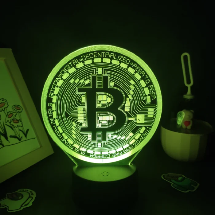 Lampe 3d Bitcoin RVB