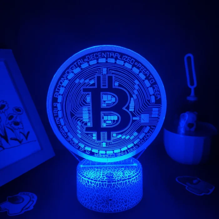 Lampe 3d Bitcoin RVB