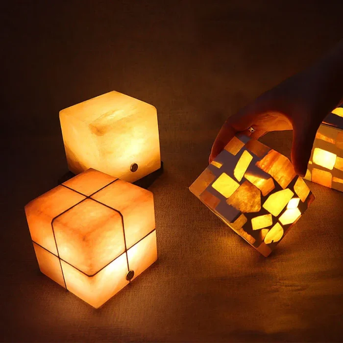 Lampe de sel originale en cube