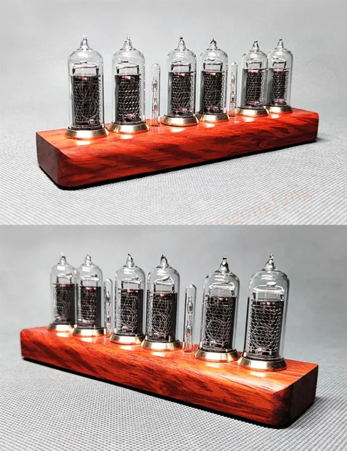 Horloge Nixie personnalisée à 6 tubes lumineux