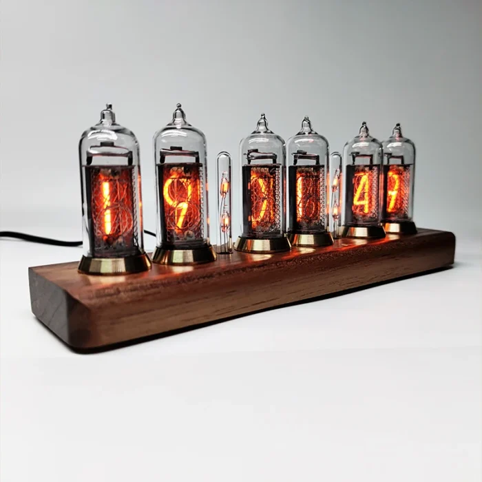 Horloge Nixie personnalisée à 6 tubes lumineux