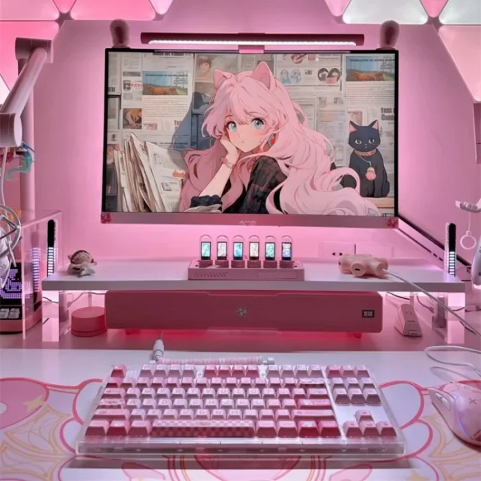 Horloge Nixie rose à ampoule lumineuse Ips – Image 2