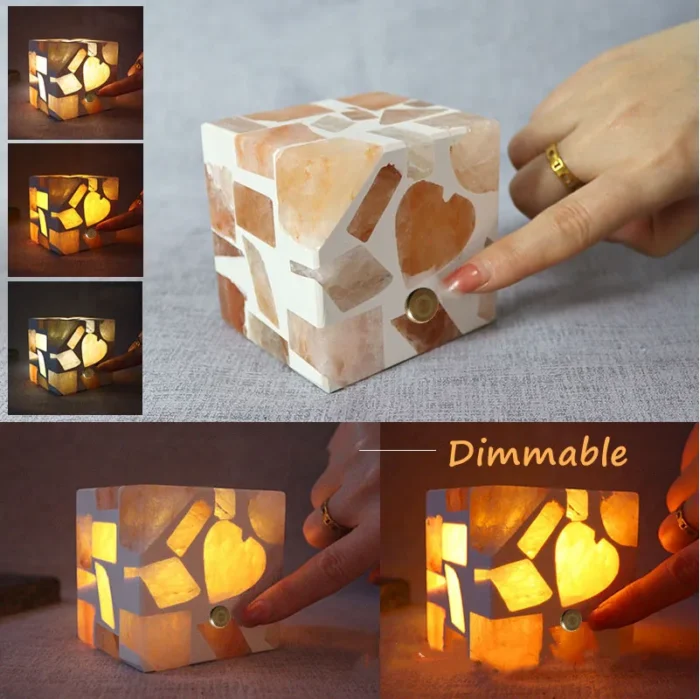 Lampe de sel originale en cube