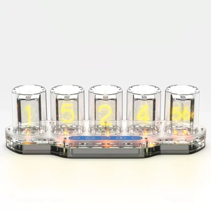 Horloge numérique Nixie en acrylique transparent tube LED