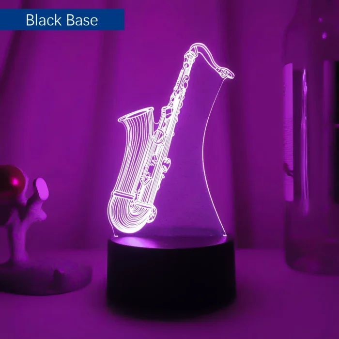 Lampe 3d saxophone moderne