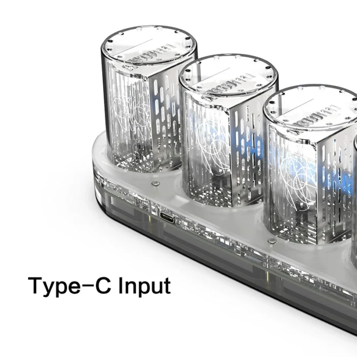 Horloge numérique Nixie en acrylique transparent tube LED