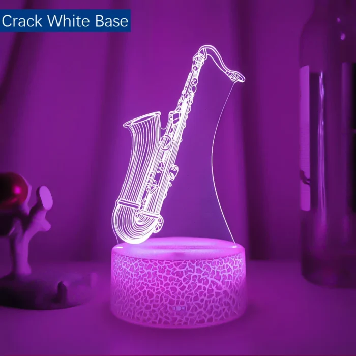 Lampe 3d saxophone moderne