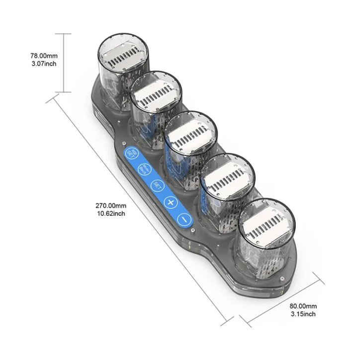 Horloge numérique Nixie en acrylique transparent tube LED