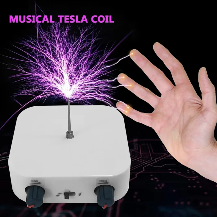 Bobine Tesla Bluetooth modèle en blanc