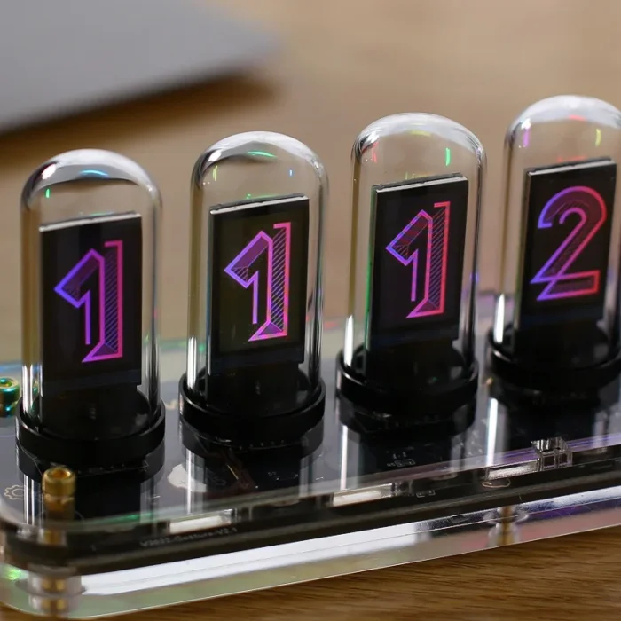 Horloge Nixie intelligent en verre transparent – Image 2