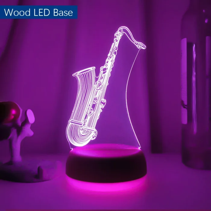 Lampe 3d saxophone moderne