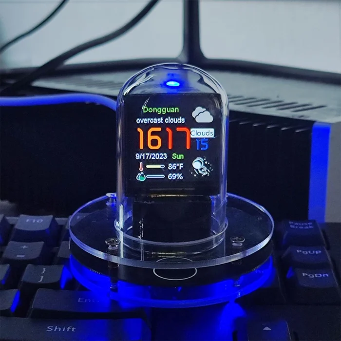 Horloge Nixie à tube RVB intelligente