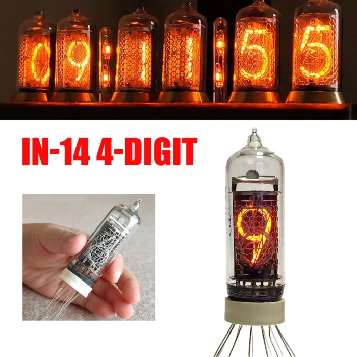 Horloge Nixie lumineux forme fusée