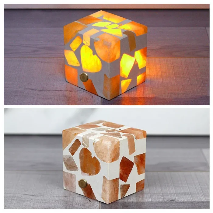 Lampe de sel originale en cube