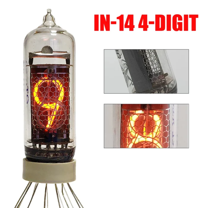 Horloge Nixie lumineux forme fusée