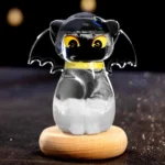 Baromètre à cristaux chat mignon jaune