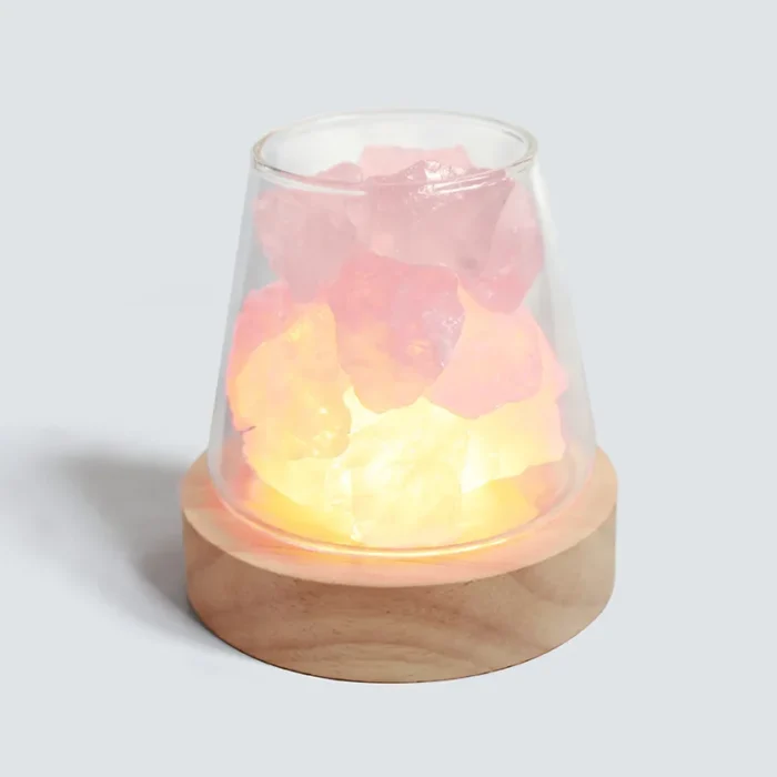 Lampe veilleuse de table en sel naturel