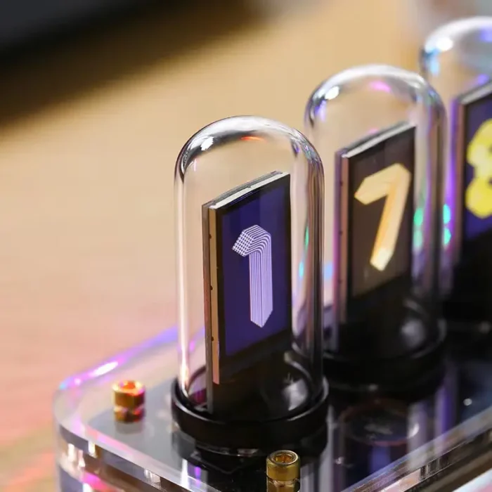Horloge Nixie intelligent en verre transparent – Image 3