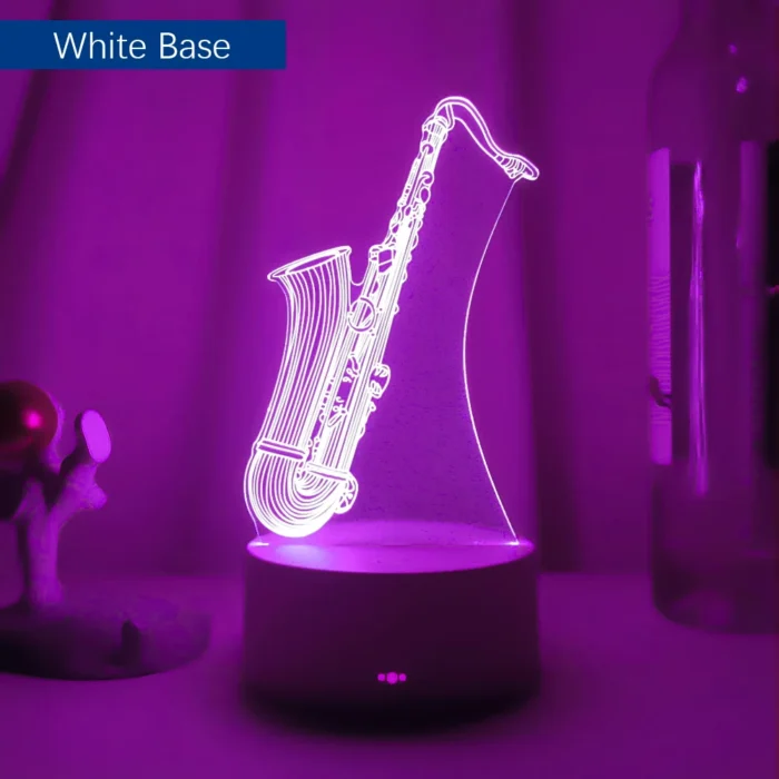 Lampe 3d saxophone moderne