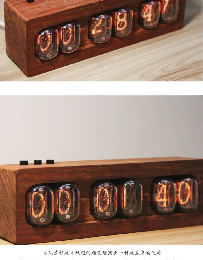 Horloge Nixie style rétro à 6 chiffres