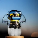 Baromètre à cristaux chat mignon jaune – Image 2