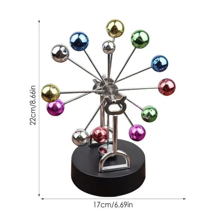 Pendule de Newton à boules colorées