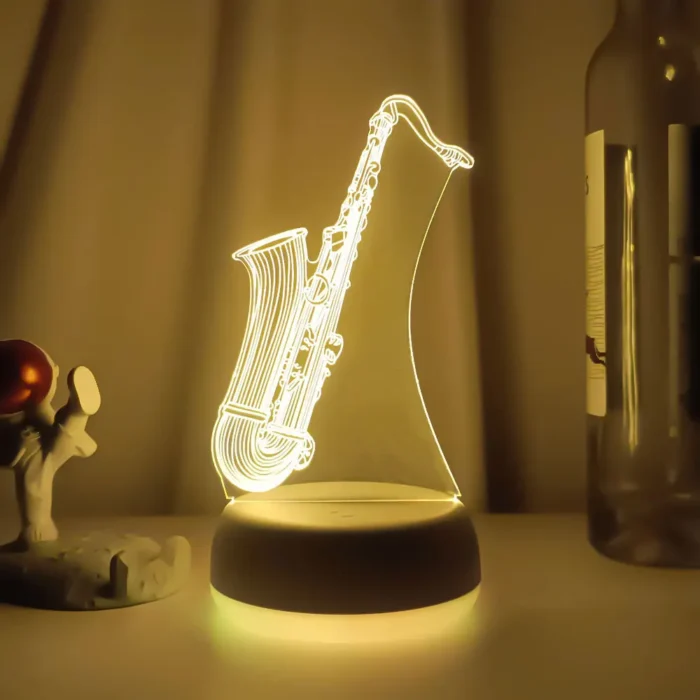 Lampe 3d saxophone moderne