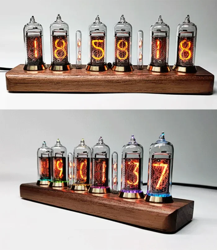 Horloge Nixie personnalisée à 6 tubes lumineux