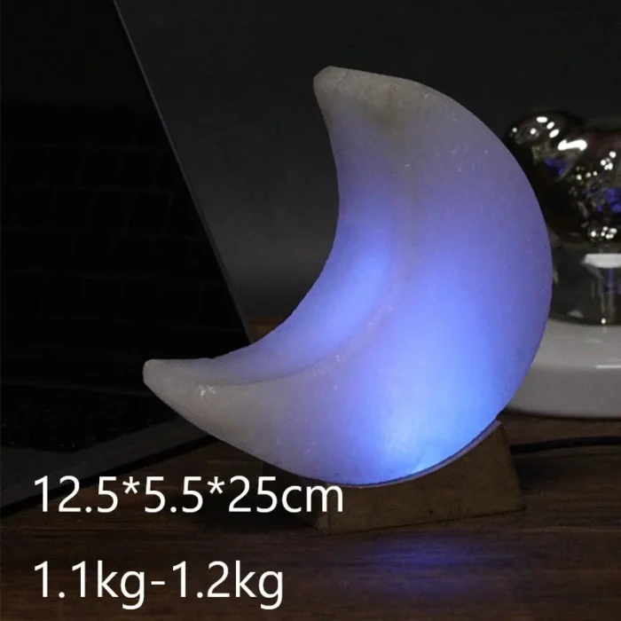 Lampe LED en Pierre de Sel blanche