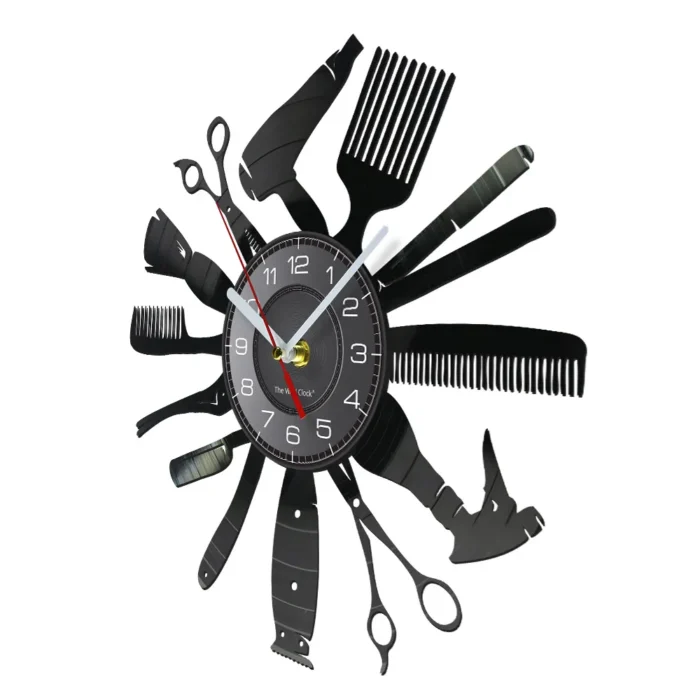 Horloge murale originale pour salon de coiffure