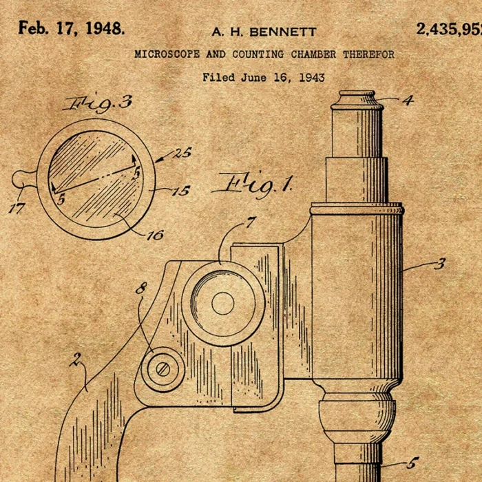 Poster scientifique microscope