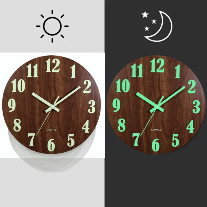 Horloge murale originale en bois de Bambous