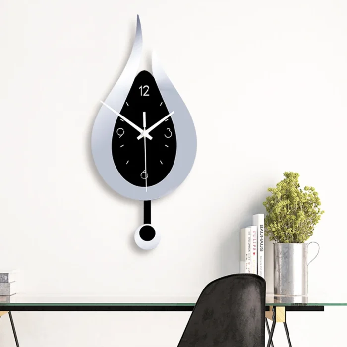 Horloge murale originale en forme de goutte d'eau