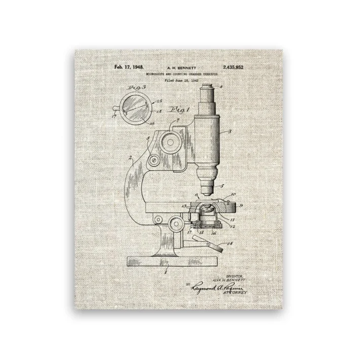 Poster scientifique microscope