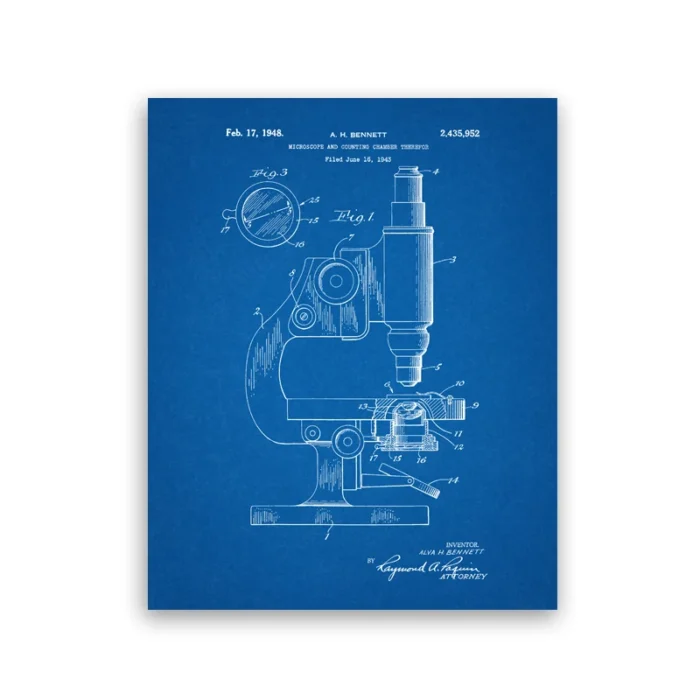 Poster scientifique microscope