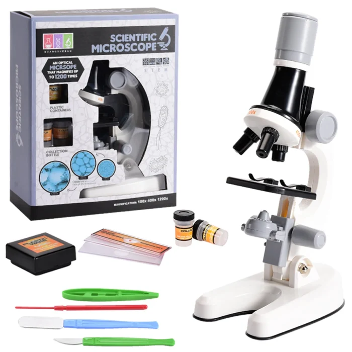 Microscope enfant jouet scientifique 40X-1200X 