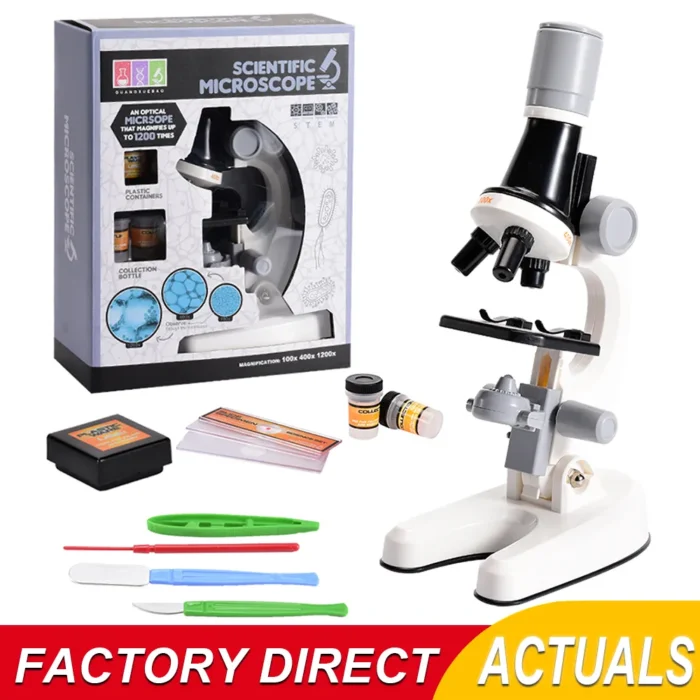 Microscope enfant jouet scientifique 40X-1200X 