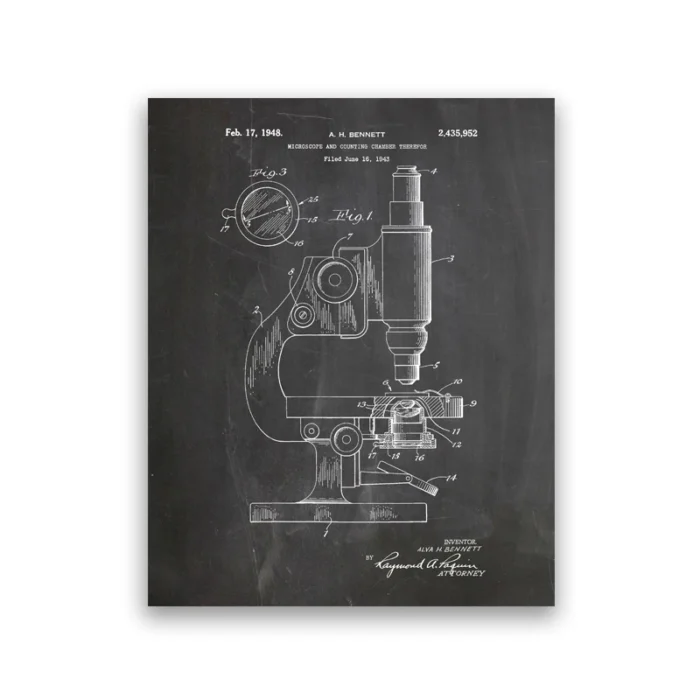 Poster scientifique microscope