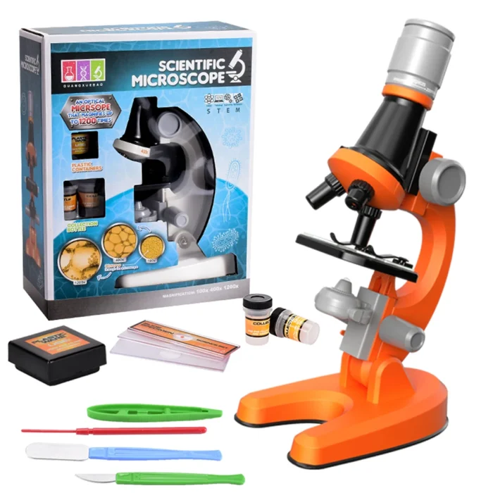 Microscope enfant jouet scientifique 40X-1200X 