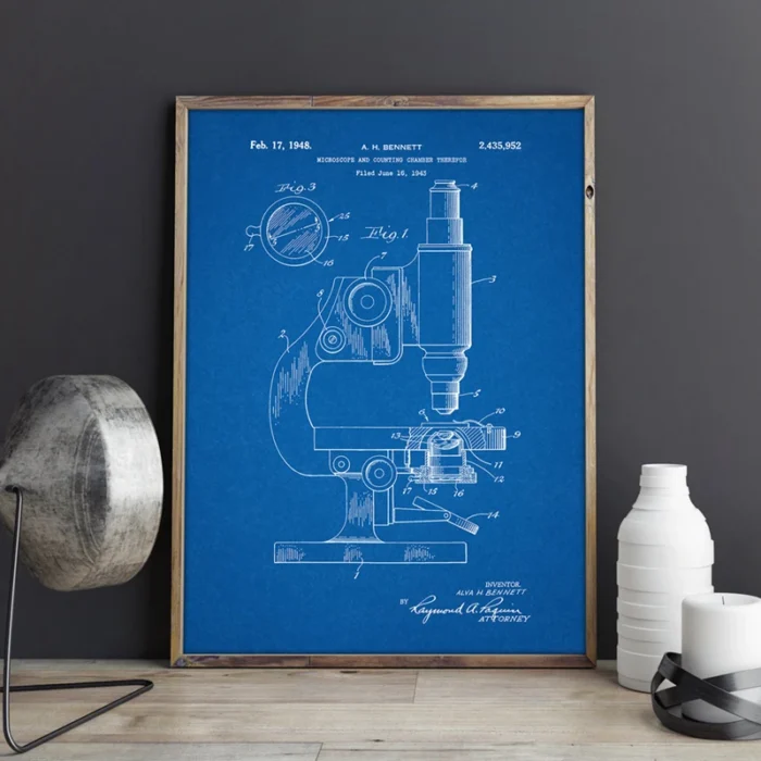 Poster scientifique microscope