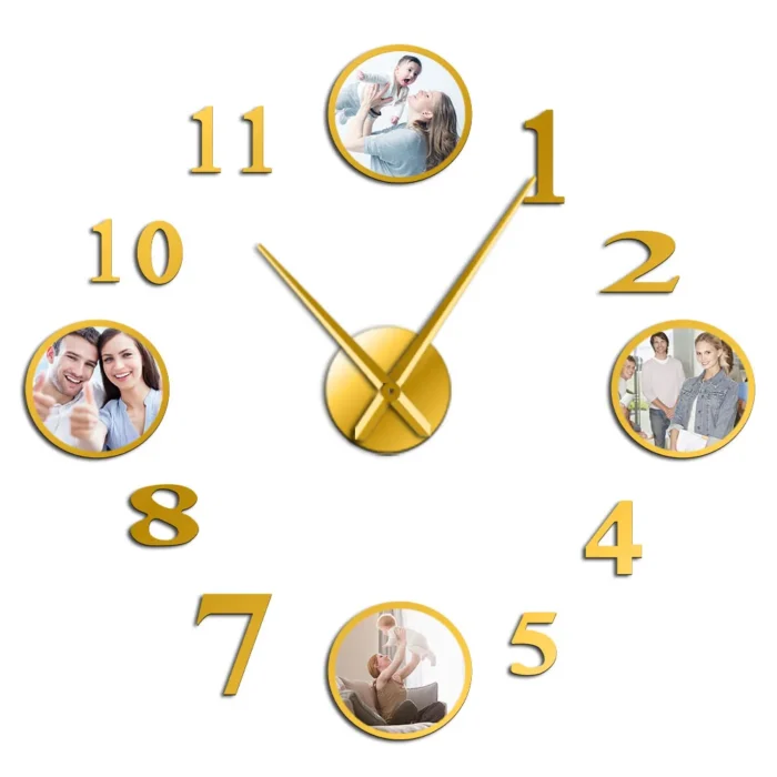 Horloge murale personnalisée avec cadre photo