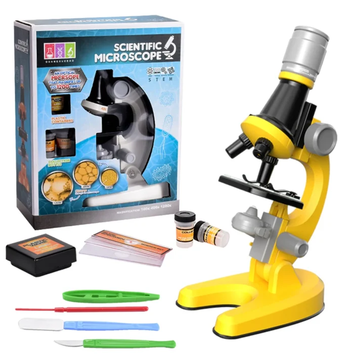 Microscope enfant jouet scientifique 40X-1200X 