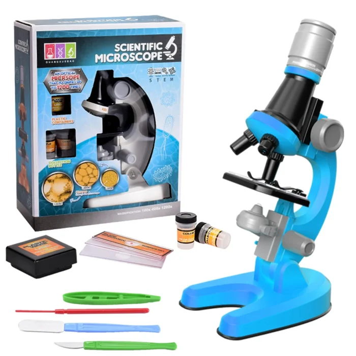 Microscope enfant jouet scientifique 40X-1200X 