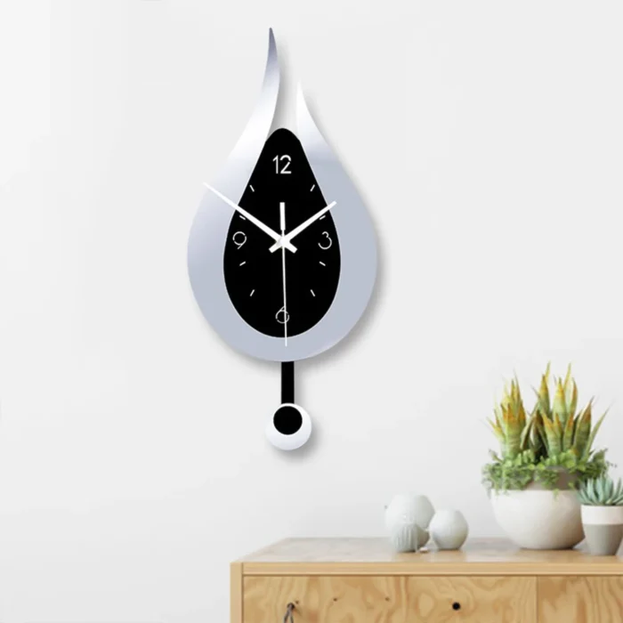 Horloge murale originale en forme de goutte d'eau