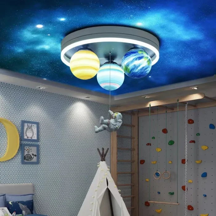 Plafonnier LED circulaire astronaute