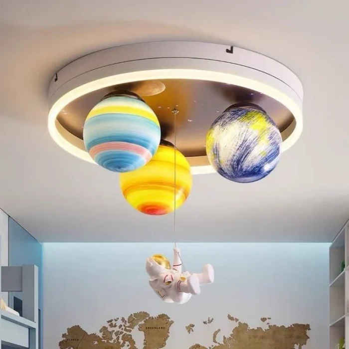 Plafonnier LED circulaire astronaute