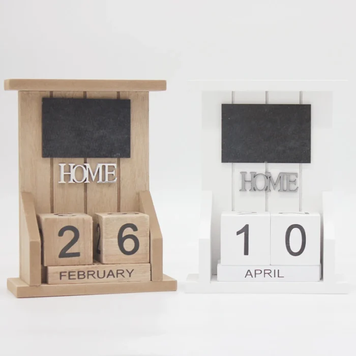 Mini calendrier perpétuel en forme de maison