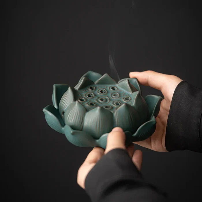 Brûleur d'encens portable en céramique